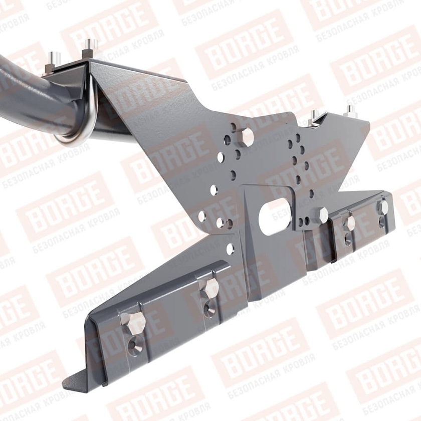 Ограждение кровельное BORGE H-120см, 3м, для фальцевой кровли, серый графит (RAL 7024)