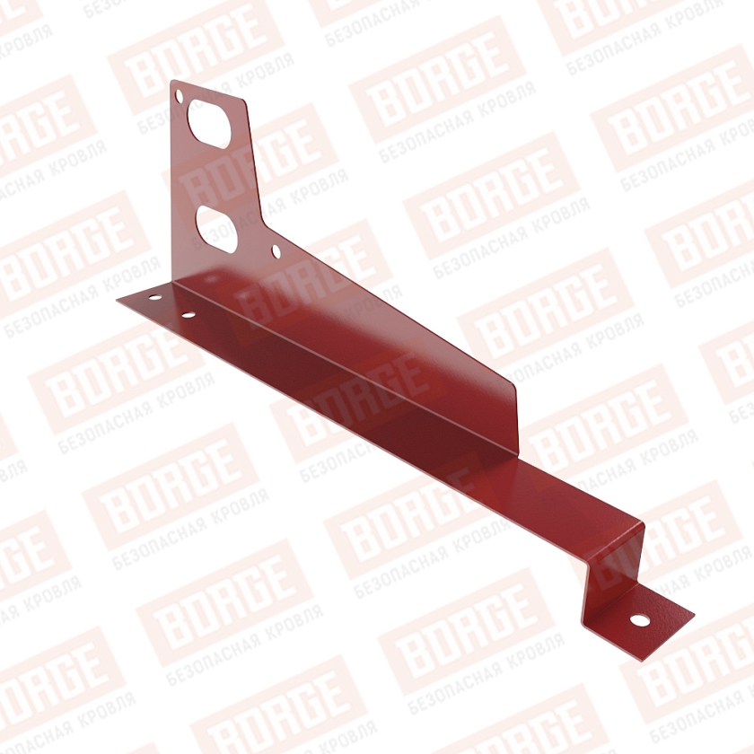 Универсальный кронштейн Русский Рубеж, оцинк., для МЧ с выс. ступен., коричнево-красный (RAL 3011), 400мм