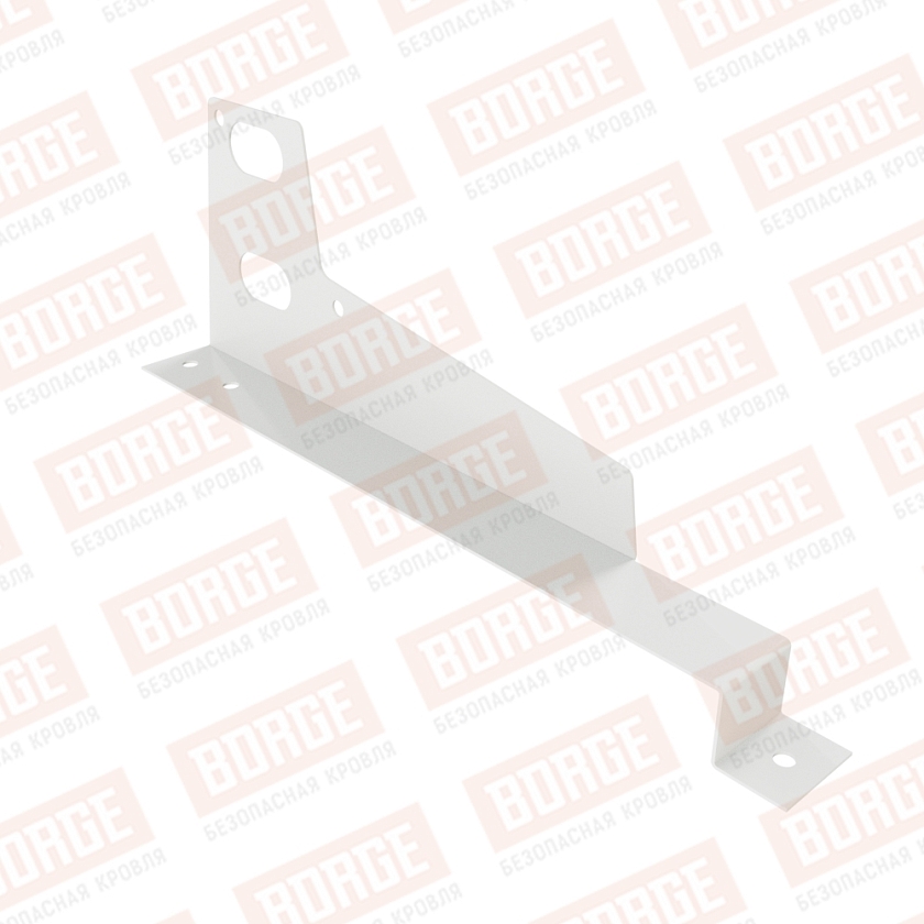 Универсальный кронштейн Русский Рубеж, оцинк., для МЧ с выс. ступен., сигнально-белый (RAL 9003), 400мм