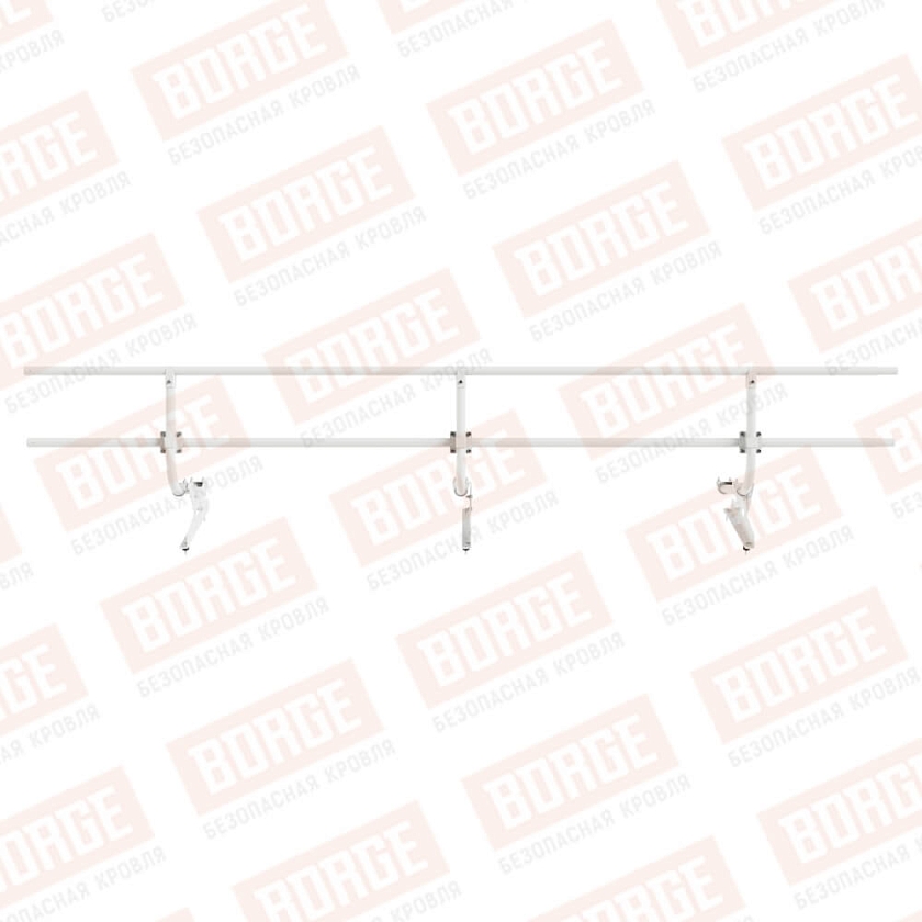 Ограждение кровельное BORGE H-60см, 3м, сигнально-белый (RAL 9003)