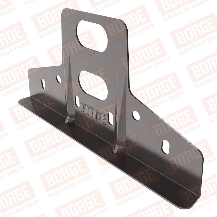 Кронштейн BORGE, оцинк., для фальцевой кровли, серо-коричневый (RR 32)