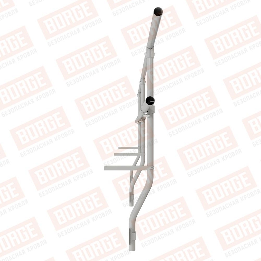 Ограждение парапетное BORGE H-60см, 3м, бело-алюминиевый (RAL 9006)