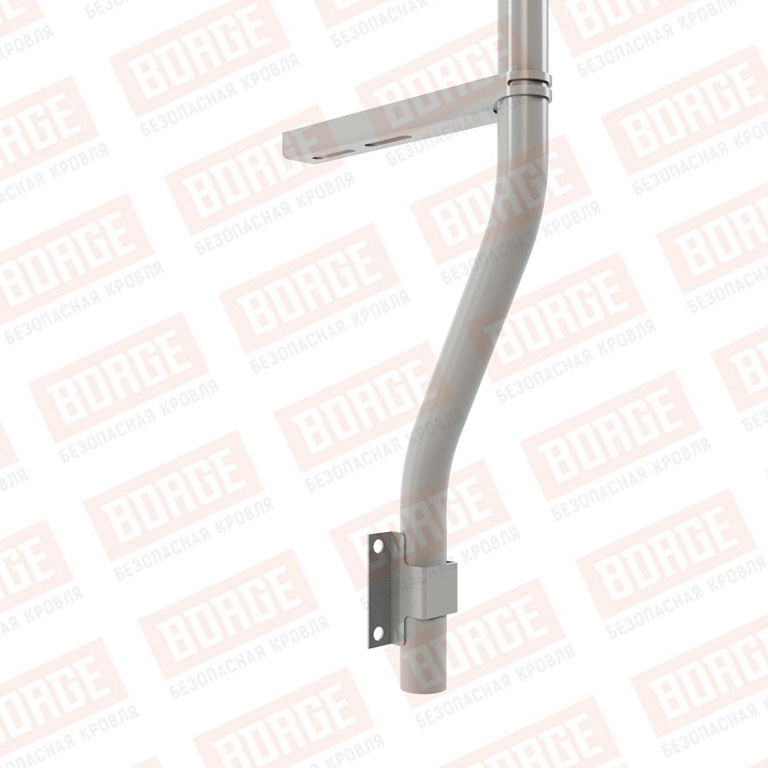 Ограждение парапетное BORGE H-60см, 3м, бело-алюминиевый (RAL 9006)