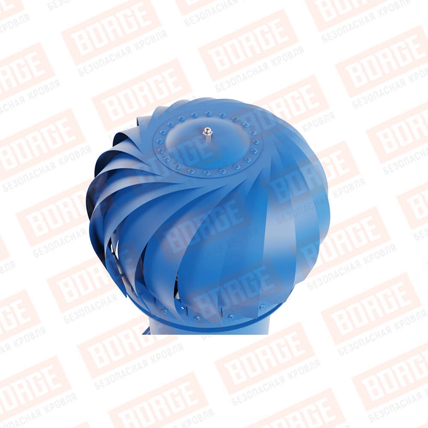 Роторная вентиляция Viotto с универсальным проходным элементом, d-125мм, утепленная, сигнально-синий (RAL 5005)