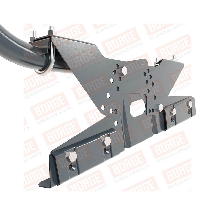 Ограждение кровельное BORGE H-60см, 3м, для фальцевой кровли, антрацитово-серый (RAL 7016)