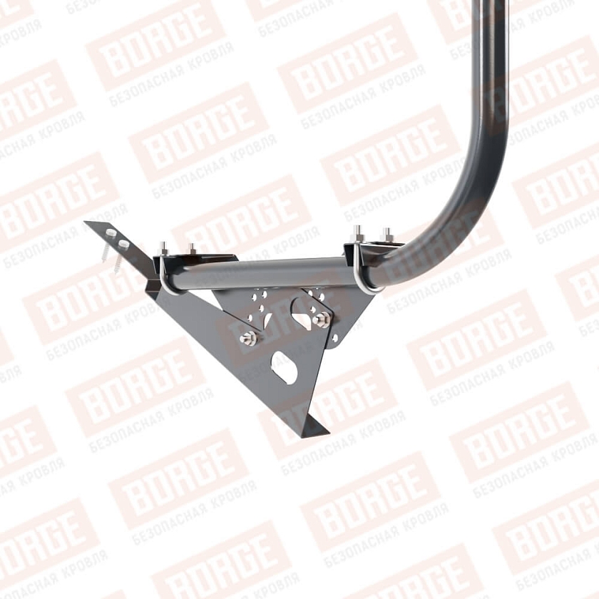 Ограждение кровельное BORGE H-120см, 3м, для композитной черепицы, антрацитово-серый (RAL 7016)