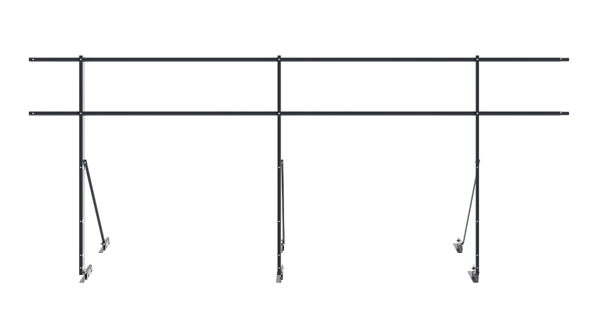 Ограждение кровельное NewLine H-120см, 3м, для фальцевой кровли, антрацитово-серый (RAL 7016)