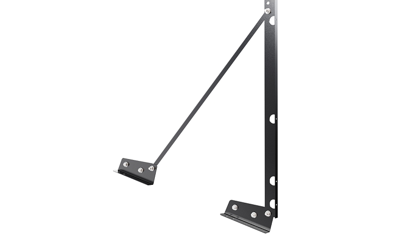 Ограждение кровельное NewLine H-120см, 3м, для фальцевой кровли, чёрный (RAL 9005)