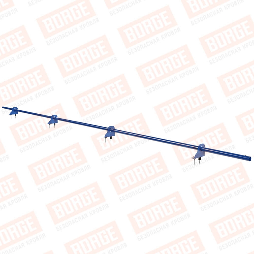 Снегозадержатель однотрубчатый NewLine 3м, D-25мм, 4 опоры, сигнально-синий (RAL 5005)