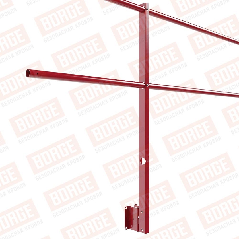 Ограждение парапетное NewLine H-90см, 3м, рубиново-красный (RAL 3003)