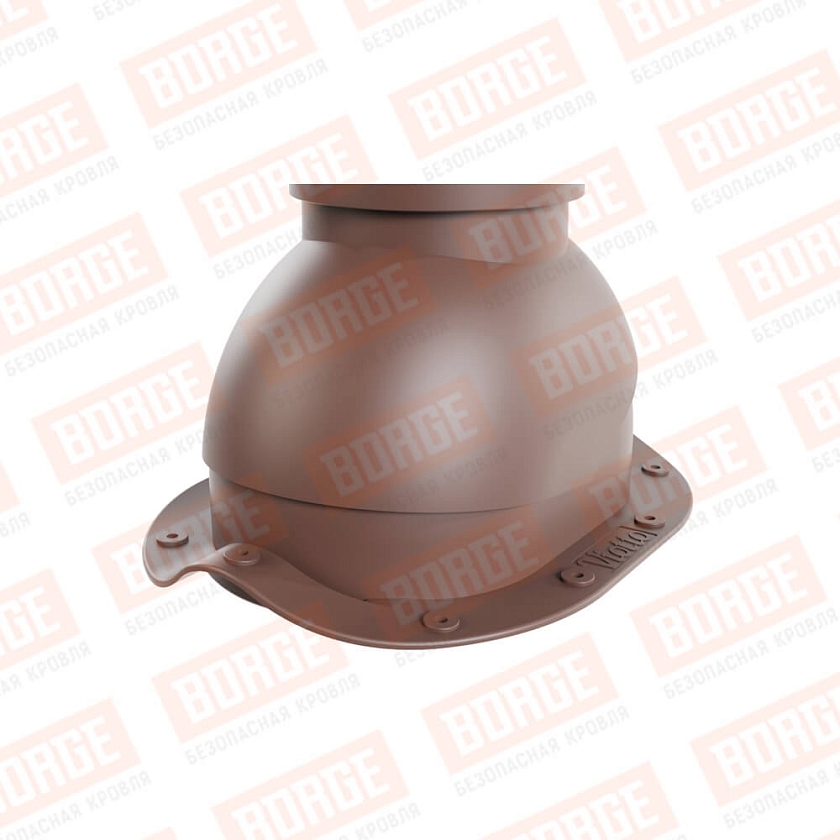 Труба вентиляционная Viotto, для МЧ Монтеррей, d-110мм, h-550мм, утепленная, коричневый шоколад (RAL 8017)