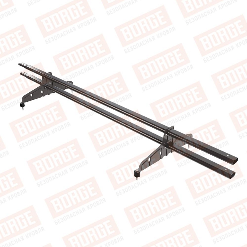 Снегозадержатель трубчатый Русский Рубеж 20х40мм, 1,5м, 2 опоры, окрашенный (NL-805)