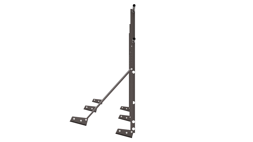 Ограждение кровельное NewLine H-120см, 3м, для фальцевой кровли, серо-коричневый (RAL 8019)