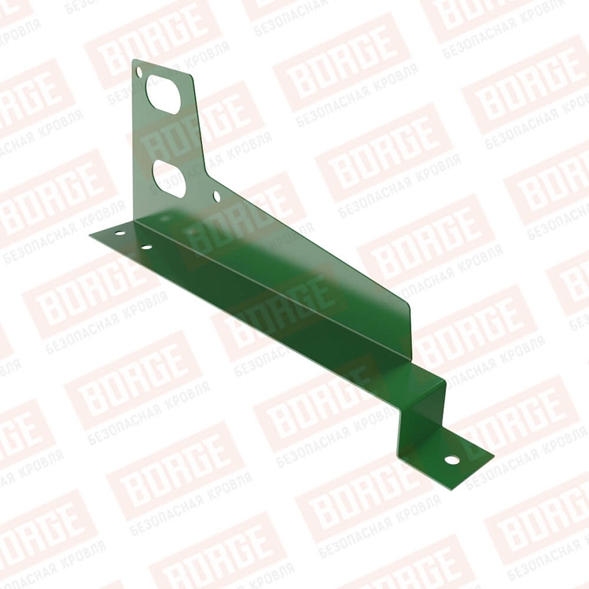 Универсальный кронштейн Русский Рубеж, оцинк., для МЧ с выс. ступен., лиственно-зеленый (RAL 6002), 350мм