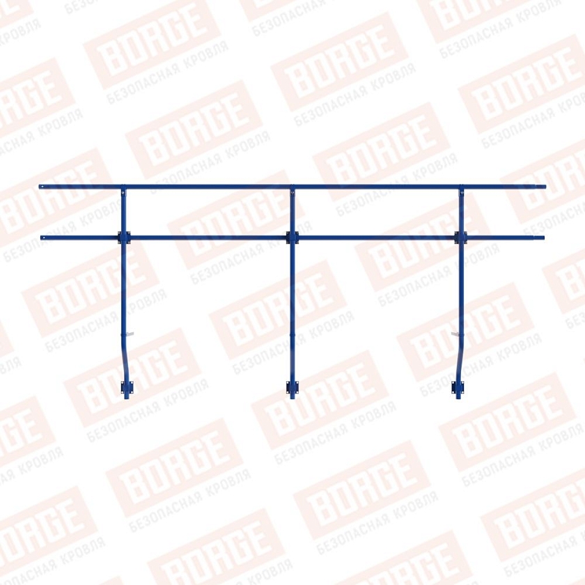 Ограждение парапетное BORGE H-90см, 3м, сигнально-синий (RAL 5005)
