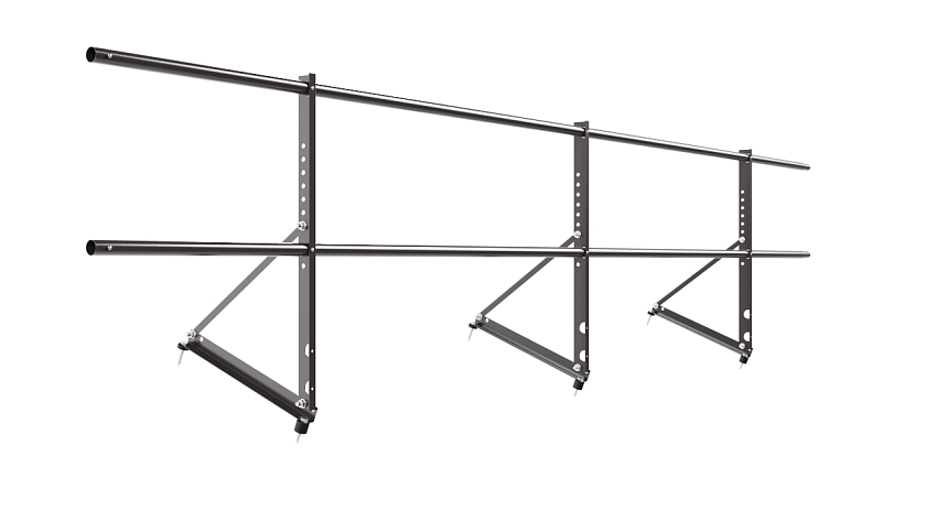 Ограждение кровельное NewLine H-60см, 3м, серо-коричневый (RAL 8019)