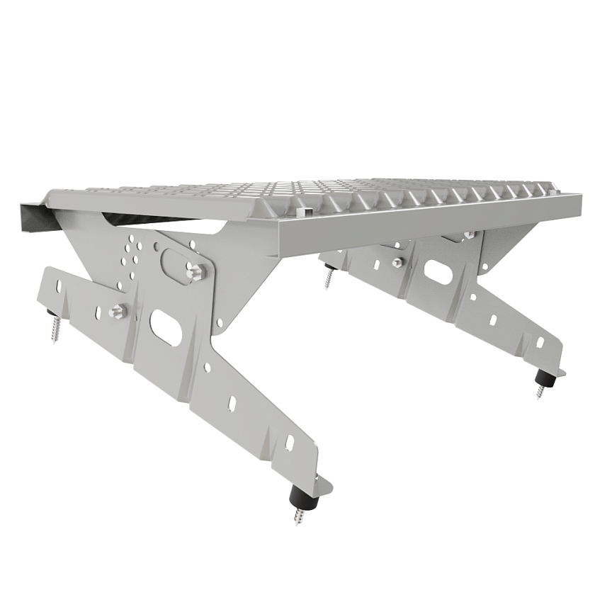 Ступень кровельная BORGE, бело-алюминиевый (RAL 9006)