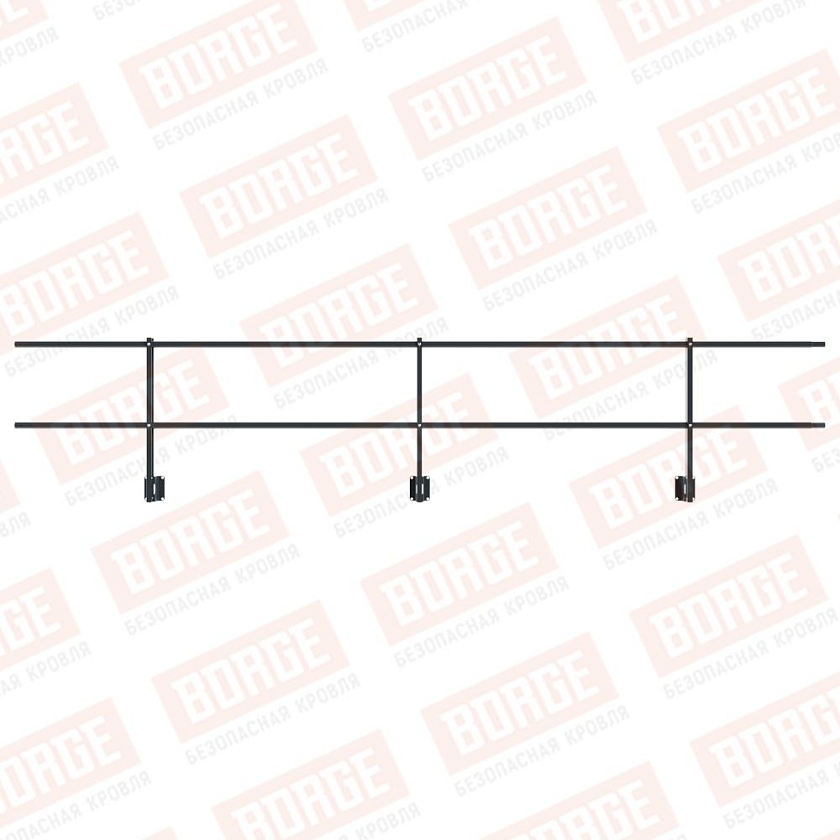 Ограждение парапетное NewLine H-60см, 3м, антрацитово-серый (RAL 7016)