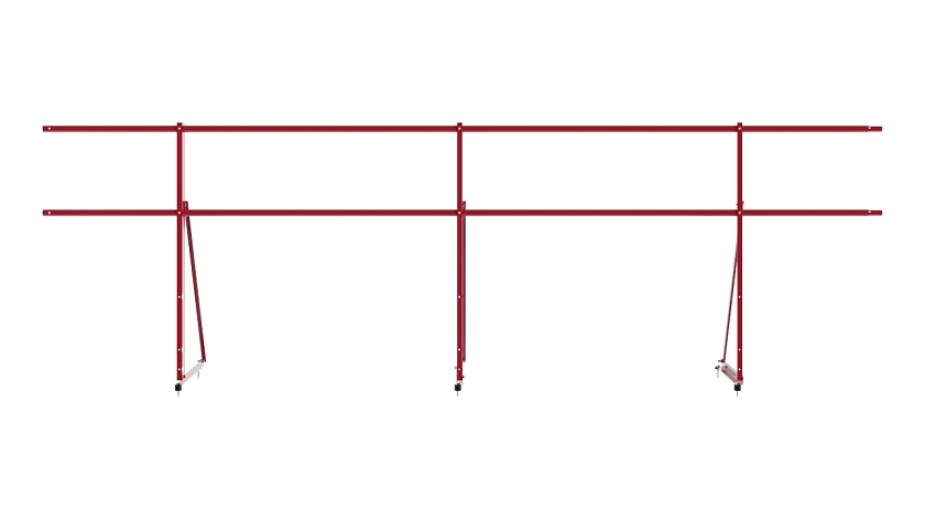 Ограждение кровельное NewLine H-90см, 3м, рубиново-красный (RAL 3003)