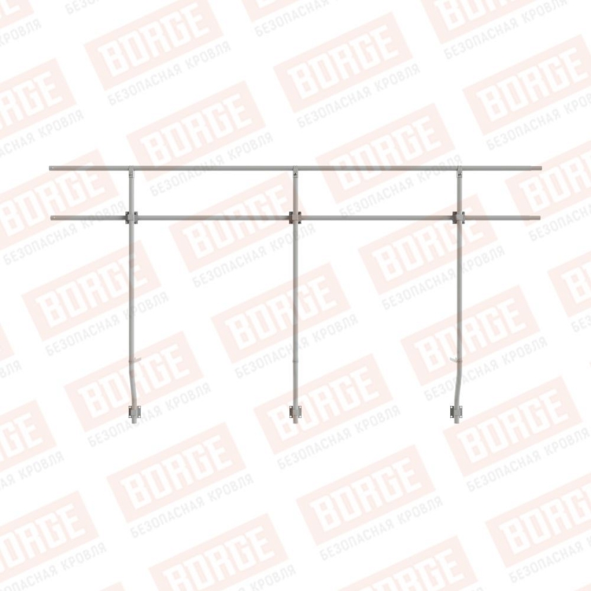 Ограждение парапетное BORGE H-120см, 3м, бело-алюминиевый (RAL 9006)