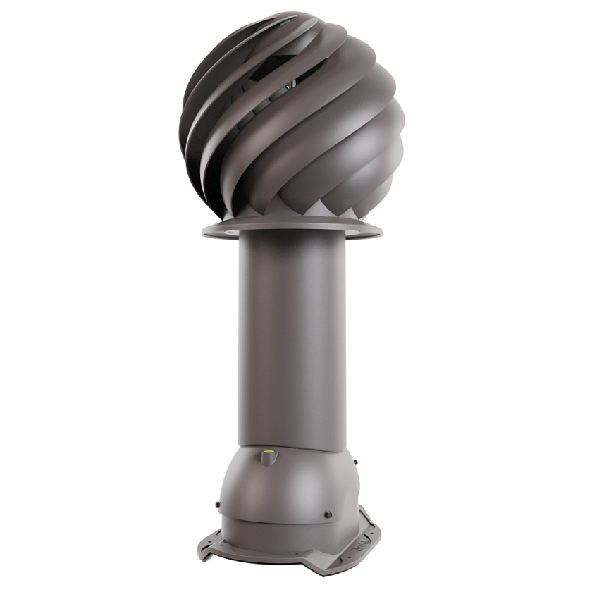 Роторная вентиляция Viotto, для МЧ Каскад, d-125мм, неутепленная, серо-коричневый (RAL 8019)