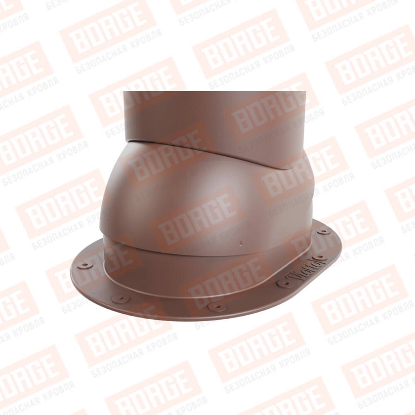 Труба вентиляционная Viotto, для готовой мягкой и фальцевой кровли, d-125мм, неутепленная, коричневый шоколад (RAL 8017)