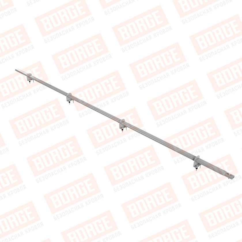 Снегозадержатель однотрубчатый BORGE 3м, 4 опоры, сигнально-серый (RAL 7004)