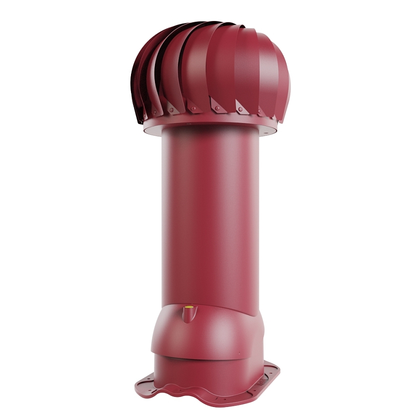 Роторная вентиляция Viotto, для МЧ Финнера, d-110мм, неутепленная, красное вино (RAL 3005)