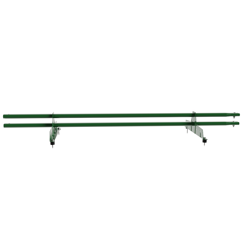 Снегозадержатель трубчатый Русский Рубеж 25х45мм, 1,5м, 2 опоры, лиственно-зеленый (RAL 6002)