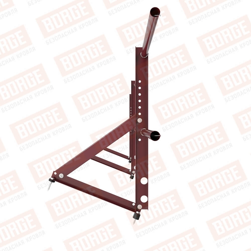 Ограждение кровельное Русский Рубеж H-60см, 3м, красное вино (RAL 3005)