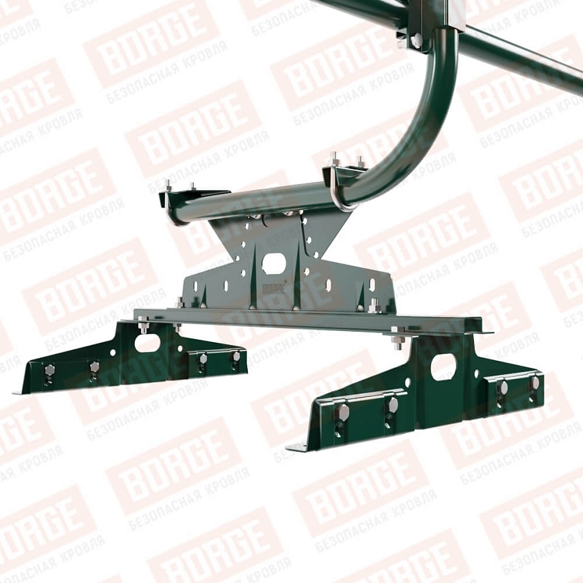 Ограждение кровельное BORGE H-60см, 3м, для параллельного фальца, зеленый мох (RAL 6005)