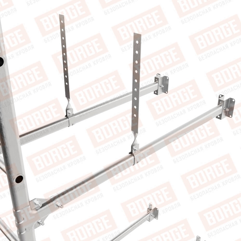 Комплект лестница фасадная BORGE (верхняя секция), 1,8м, цинк