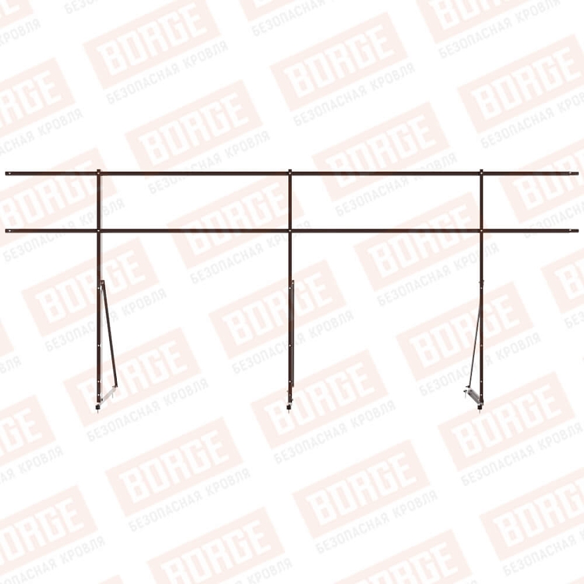 Ограждение декоративное NewLine H-120см, 3м, коричневый шоколад (RAL 8017)