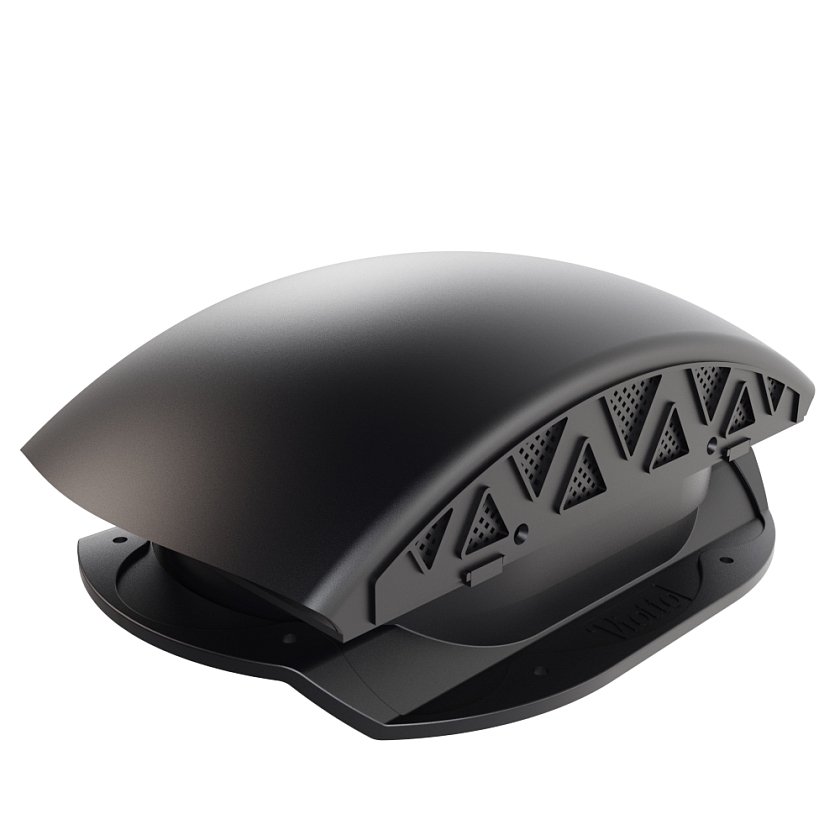 Вентилятор подкровельный Viotto, для МЧ Каскад, чёрный (RAL 9005). Черепаха