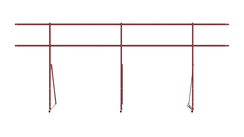 Ограждение кровельное NewLine H-120см, 3м, коричнево-красный (RAL 3011)
