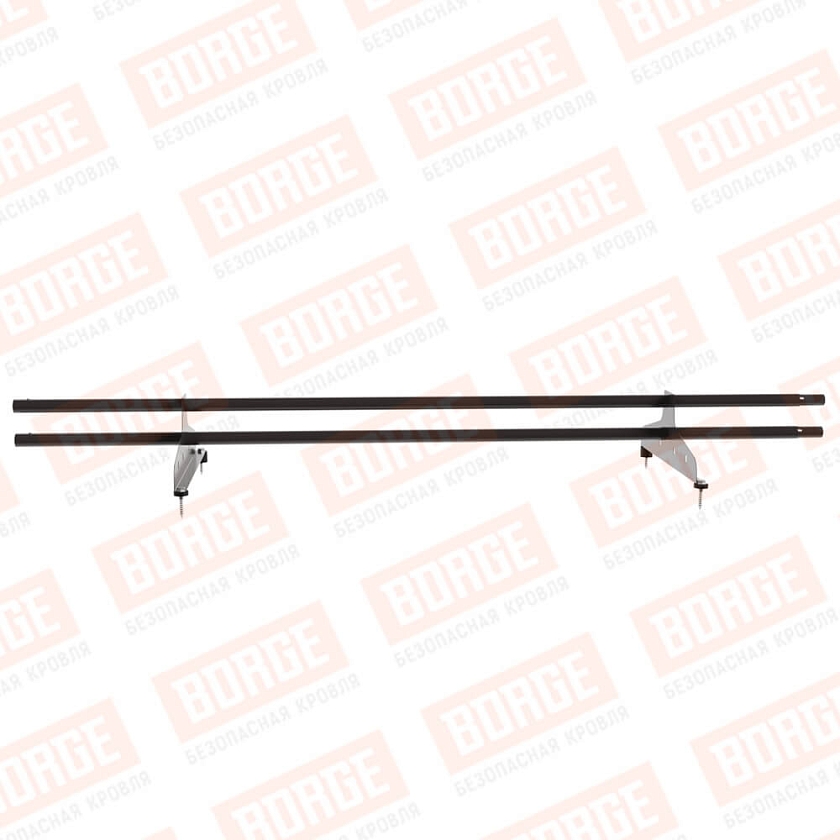 Снегозадержатель трубчатый NewLine 1,5м, D-25мм, 2 опоры, серо-коричневый (RR 32)