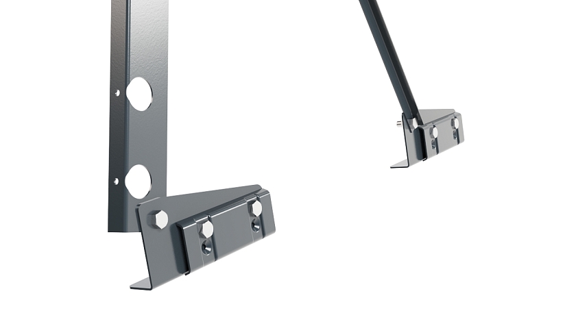 Ограждение кровельное NewLine H-90см, 3м, для фальцевой кровли, антрацитово-серый (RAL 7016)