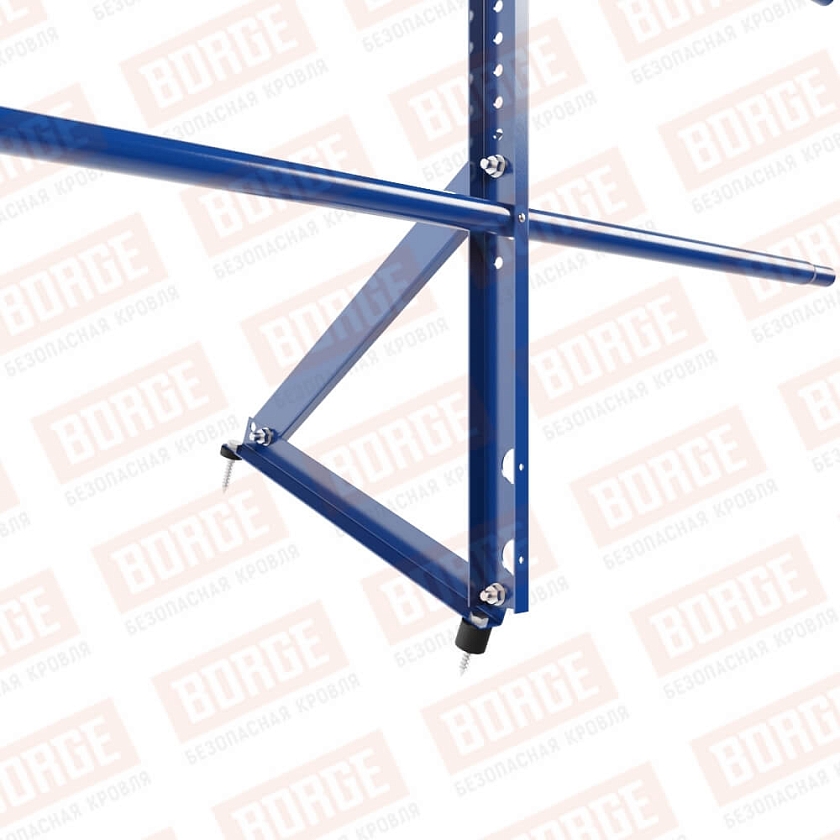 Ограждение кровельное Русский Рубеж H-60см, 3м, сигнально-синий (RAL 5005)