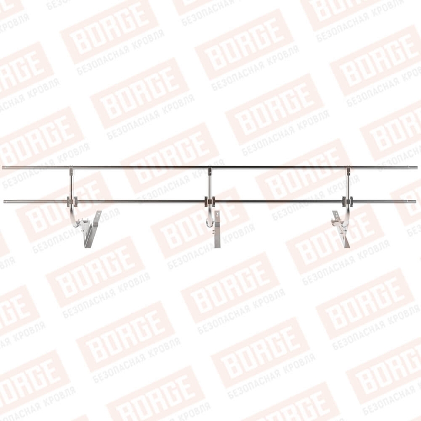 Ограждение кровельное BORGE H-60см, 3м, для композитной черепицы, цинк