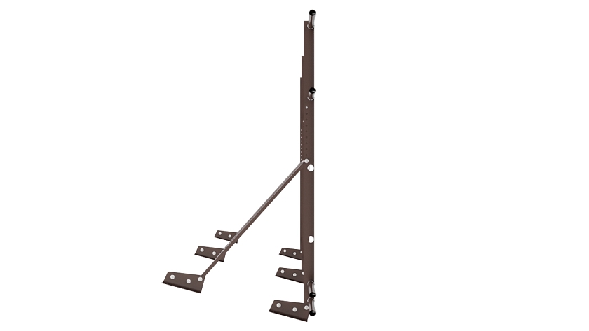 Ограждение кровельное NewLine H-120см, 3м, для фальц. кров., коричневый шоколад (RAL 8017), с двумя доп. трубами