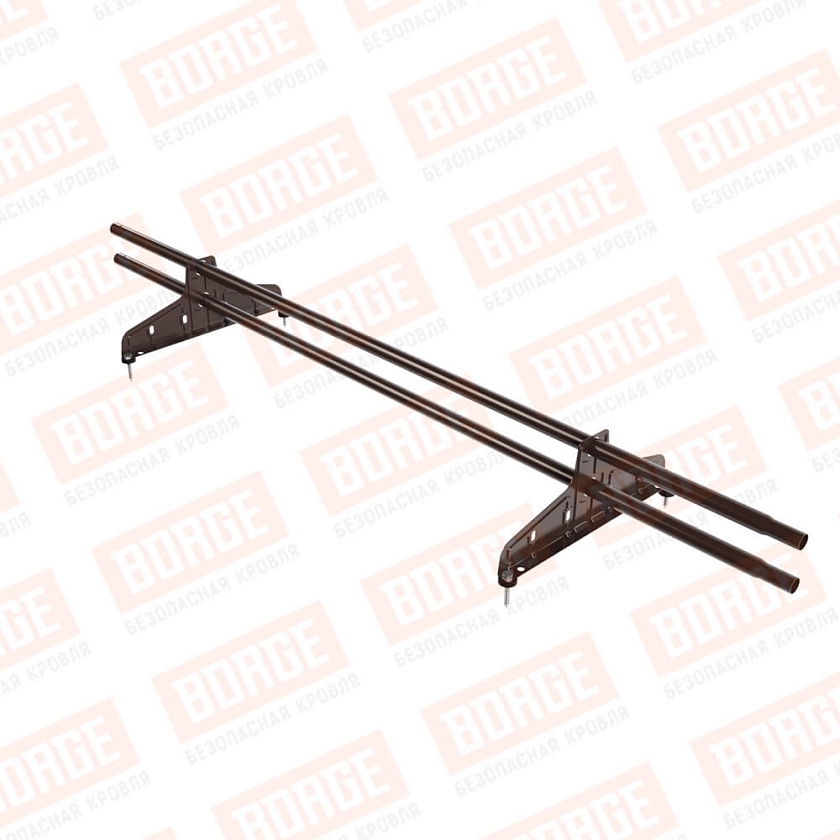 Снегозадержатель трубчатый Русский Рубеж D-25мм, 1,5м, 2 опоры, окрашенный (NL-807)