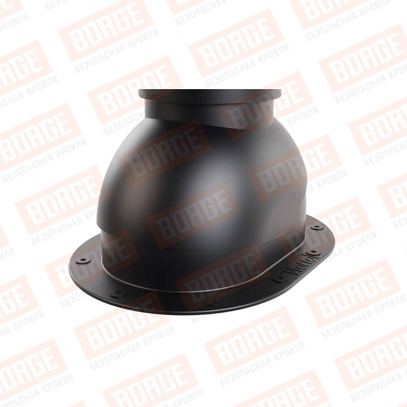 Труба вентиляционная Viotto, для готовой мягкой и фальцевой кровли, d-110мм, h-550мм, неутепленная, чёрный (RAL 9005)