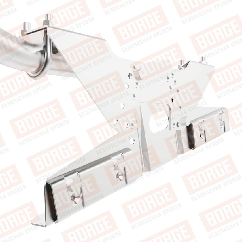 Ограждение кровельное BORGE H-90см, 3м, для фальцевой кровли, цинк