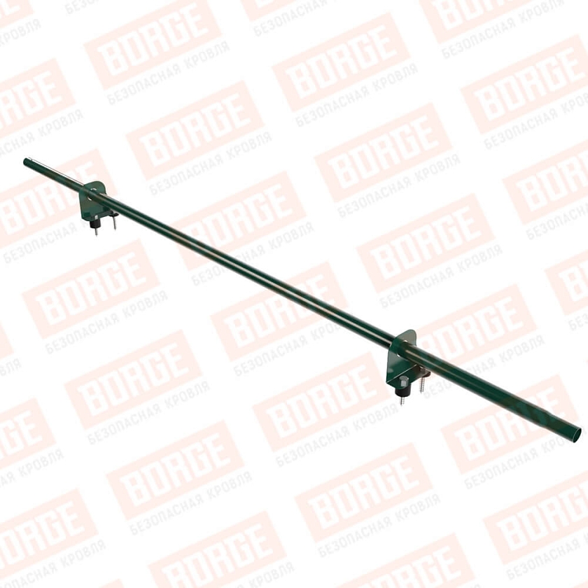 Снегозадержатель однотрубчатый NewLine 1,5м, D-25мм, 2 опоры, зеленый мох (RAL 6005)