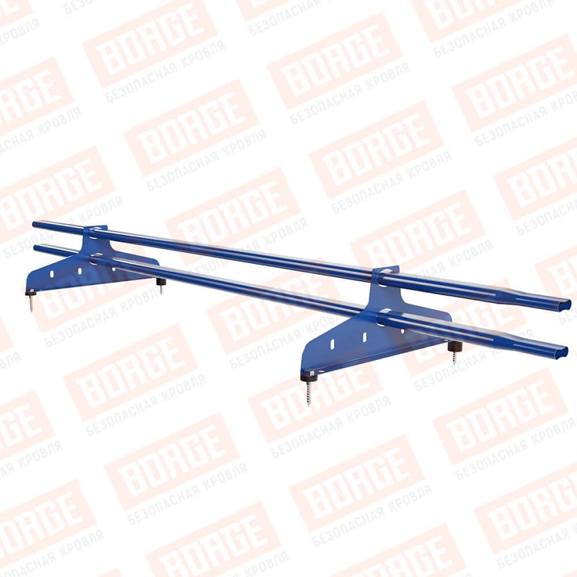 Снегозадержатель трубчатый NewLine 1,5м, 20x40мм, 2 опоры, сигнально-синий (RAL 5005)