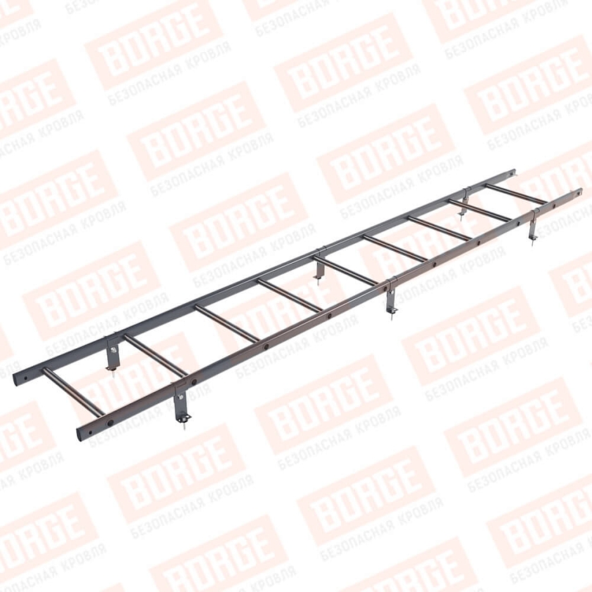 Комплект лестница кровельная BORGE 2,7м, серый графит (RAL 7024 matt)