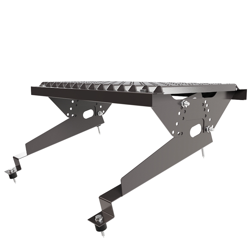 Ступень кровельная BORGE, для МЧ с высокой ступенькой, серо-коричневый (RAL 8019), 350мм