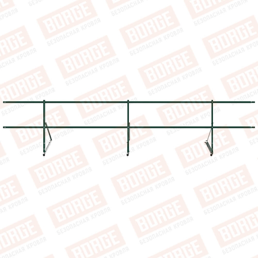 Ограждение декоративное NewLine H-60см, 3м, зеленый мох (RAL 6005)