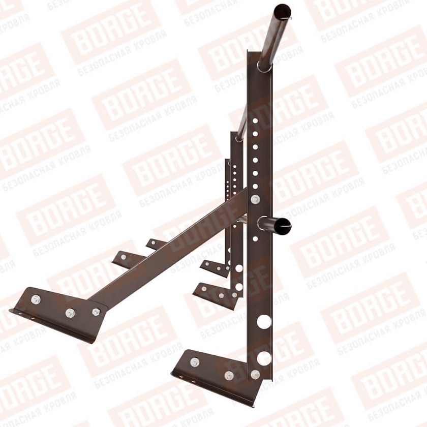 Ограждение кровельное Русский Рубеж H-60см, 3м, для фальцевой кровли, окрашенный (NL-807)