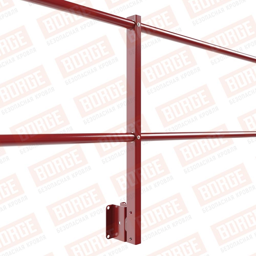 Ограждение парапетное NewLine H-60см, 3м, коричнево-красный (RAL 3011)
